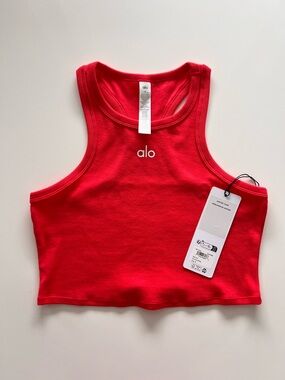 Alo Yoga Aspire Tank Red Hot Summer Size M NWT